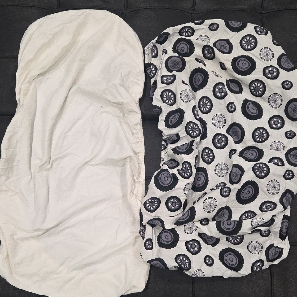 Tires and Cream Changing Pad Covers